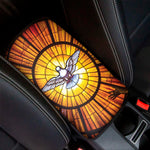 Holy Spirit Dove Stained Glass Print Car Center Console Cover