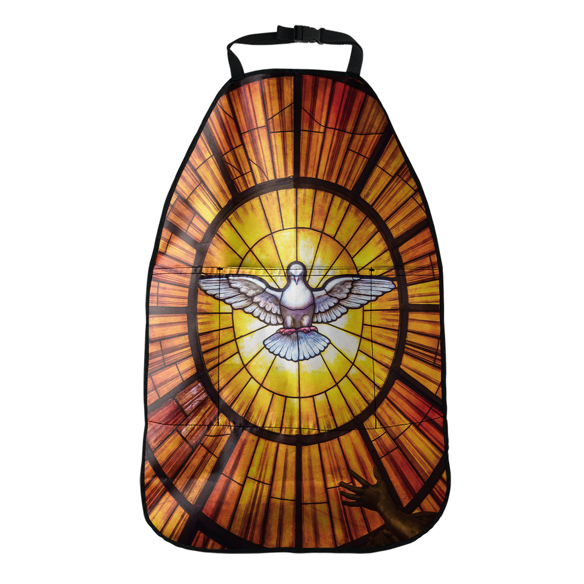 Holy Spirit Dove Stained Glass Print Car Seat Organizers