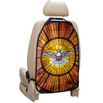 Holy Spirit Dove Stained Glass Print Car Seat Organizers