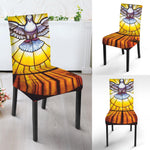 Holy Spirit Dove Stained Glass Print Dining Chair Slipcover