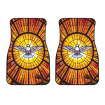 Holy Spirit Dove Stained Glass Print Front Car Floor Mats