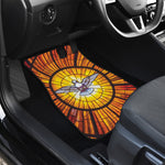 Holy Spirit Dove Stained Glass Print Front Car Floor Mats