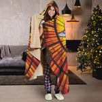 Holy Spirit Dove Stained Glass Print Hooded Blanket