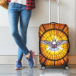 Holy Spirit Dove Stained Glass Print Luggage Cover