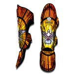 Holy Spirit Dove Stained Glass Print Muay Thai Shin Guard