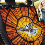 Holy Spirit Dove Stained Glass Print Pet Car Back Seat Cover