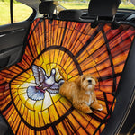 Holy Spirit Dove Stained Glass Print Pet Car Back Seat Cover