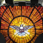 Holy Spirit Dove Stained Glass Print Pet Car Back Seat Cover