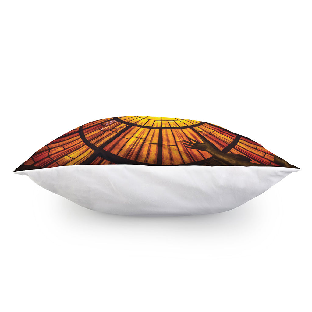 Holy Spirit Dove Stained Glass Print Pillow Cover