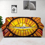 Holy Spirit Dove Stained Glass Print Sofa Cover