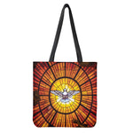 Holy Spirit Dove Stained Glass Print Tote Bag