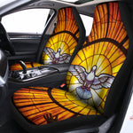 Holy Spirit Dove Stained Glass Print Universal Fit Car Seat Covers