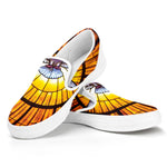 Holy Spirit Dove Stained Glass Print White Slip On Shoes