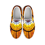 Holy Spirit Dove Stained Glass Print White Slip On Shoes