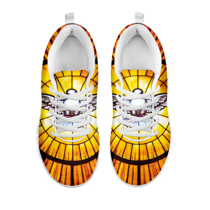 Holy Spirit Dove Stained Glass Print White Sneakers