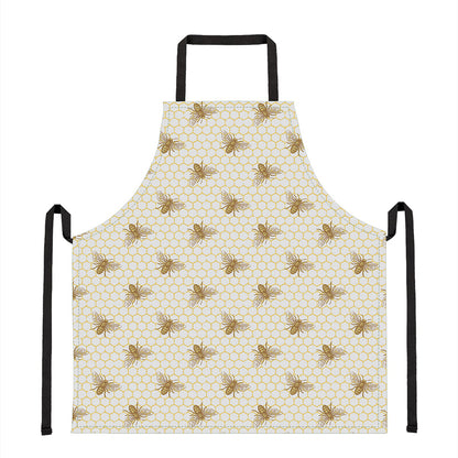 Honey Bee Hive Pattern Print Apron