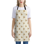 Honey Bee Hive Pattern Print Apron