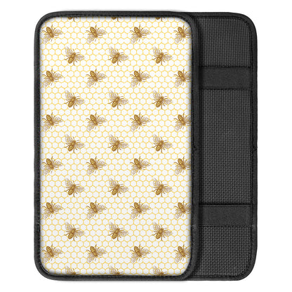 Honey Bee Hive Pattern Print Car Center Console Cover