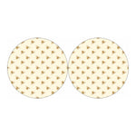 Honey Bee Hive Pattern Print Car Coasters