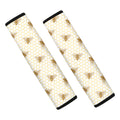 Honey Bee Hive Pattern Print Car Seat Belt Covers