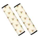Honey Bee Hive Pattern Print Car Seat Belt Covers