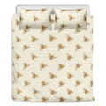 Honey Bee Hive Pattern Print Duvet Cover Bedding Set
