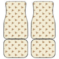 Honey Bee Hive Pattern Print Front and Back Car Floor Mats