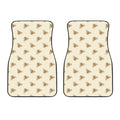 Honey Bee Hive Pattern Print Front Car Floor Mats