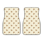 Honey Bee Hive Pattern Print Front Car Floor Mats