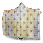 Honey Bee Hive Pattern Print Hooded Blanket