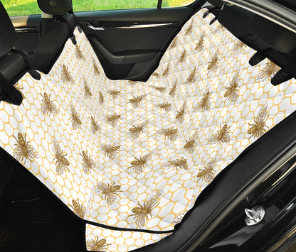 Honey Bee Hive Pattern Print Pet Car Back Seat Cover