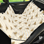Honey Bee Hive Pattern Print Pet Car Back Seat Cover