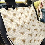 Honey Bee Hive Pattern Print Pet Car Back Seat Cover
