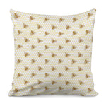 Honey Bee Hive Pattern Print Pillow Cover