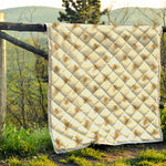 Honey Bee Hive Pattern Print Quilt
