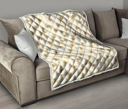 Honey Bee Hive Pattern Print Quilt