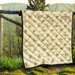 Honey Bee Hive Pattern Print Quilt