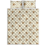 Honey Bee Hive Pattern Print Quilt Bed Set