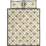 Honey Bee Hive Pattern Print Quilt Bed Set