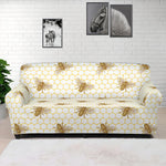 Honey Bee Hive Pattern Print Sofa Cover