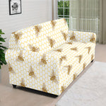 Honey Bee Hive Pattern Print Sofa Cover