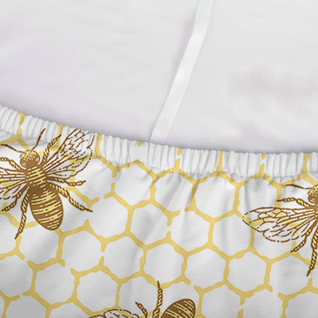 Honey Bee Hive Pattern Print Sofa Cover
