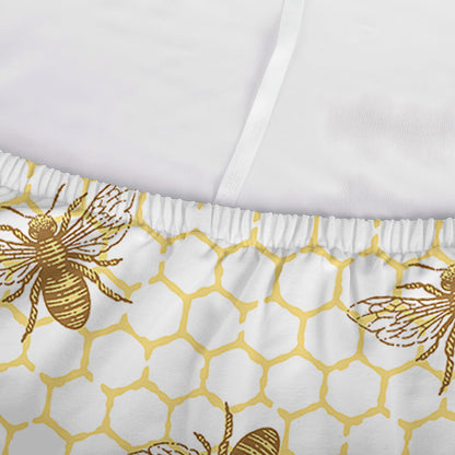 Honey Bee Hive Pattern Print Sofa Cover
