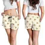 Honey Bee Hive Pattern Print Women's Shorts