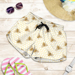 Honey Bee Hive Pattern Print Women's Shorts