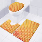 Honey Bee Hive Print 3 Piece Bath Mat Set