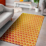 Honey Bee Hive Print Area Rug