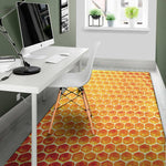 Honey Bee Hive Print Area Rug