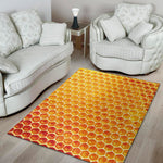 Honey Bee Hive Print Area Rug