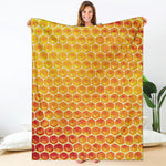 Honey Bee Hive Print Blanket